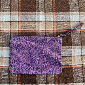 Rainbow Glitter hand purse or make up bag